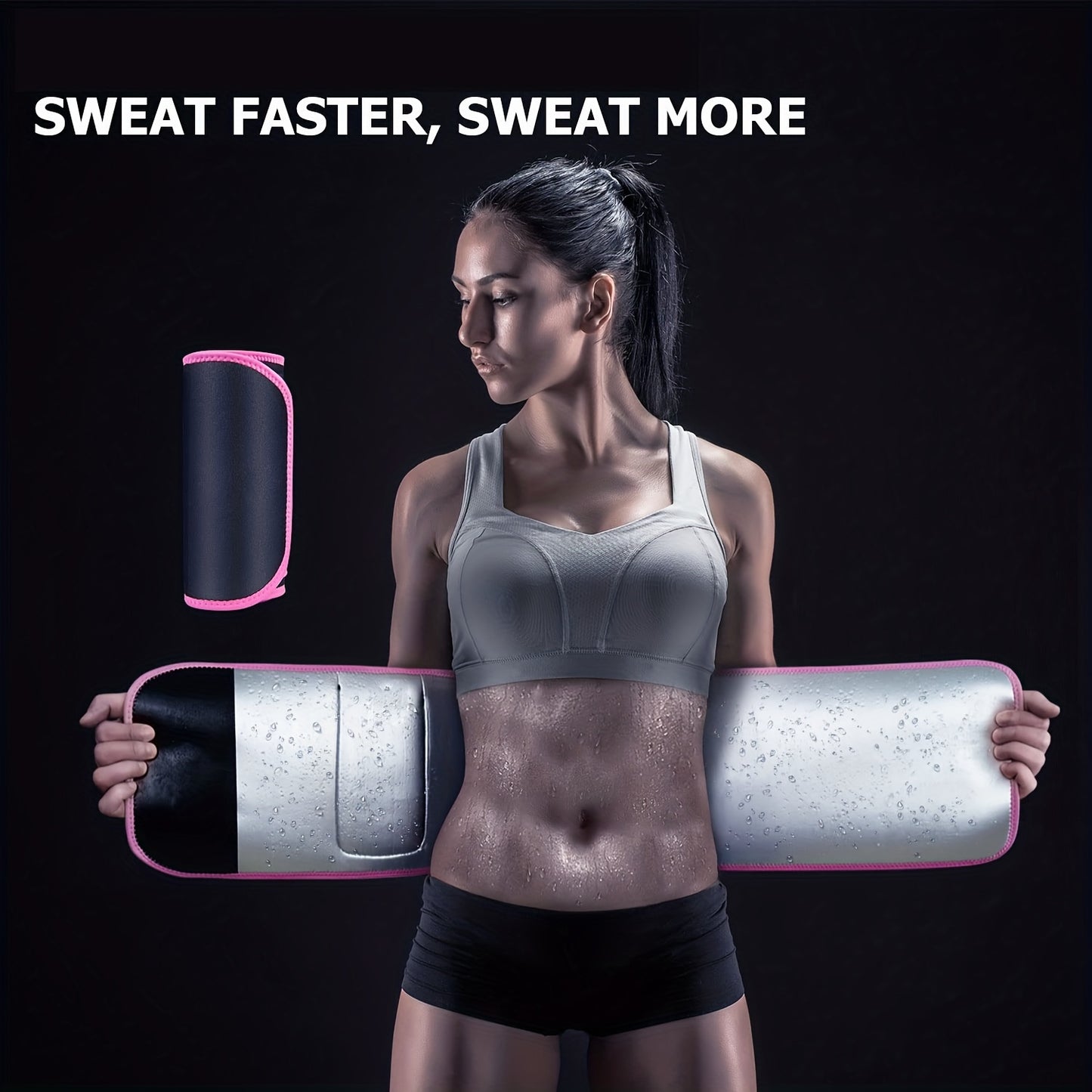 Waist Trimmer For Women And Mens, Elastic Compression Waist Trainer Sweat Belt For Fitness Exercise, Tummy Control Shapewear