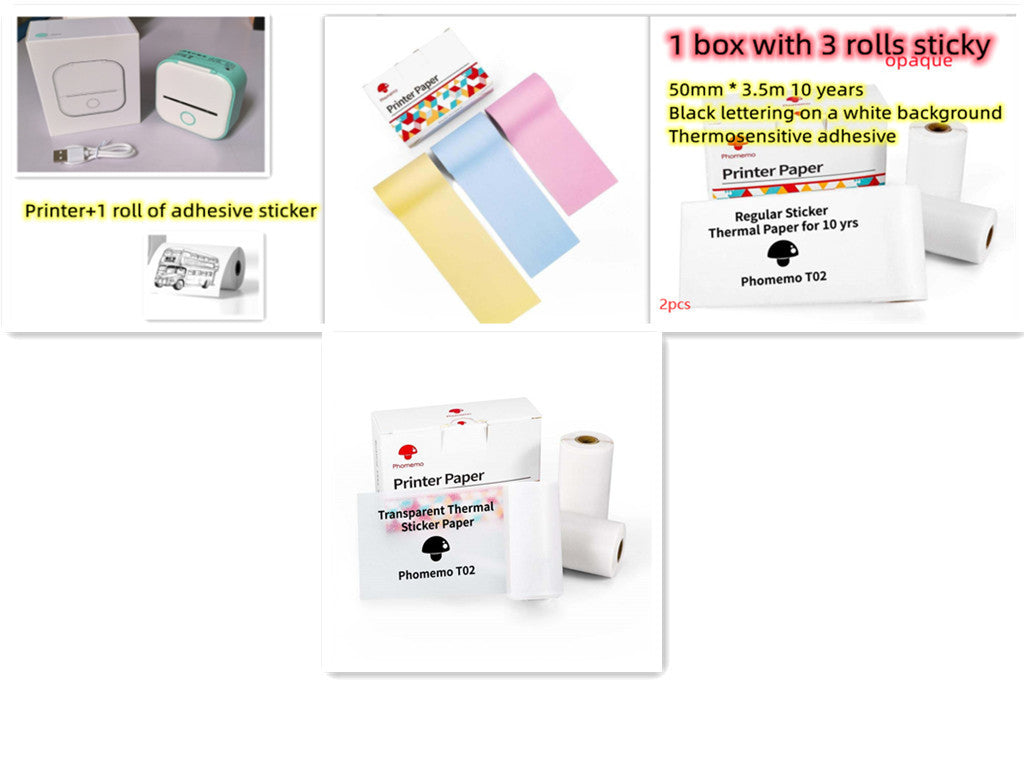 Mini Bluetooth Label Printer – Portable Thermal Photo & Note Printer