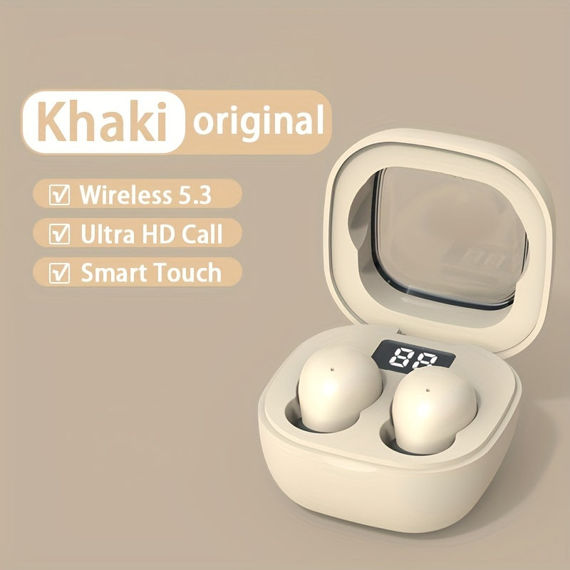Ultra-Compact Mini Wireless In-Ear Headphones 5.3 - True Wireless, Noise Cancelling, HiFi Sound, Invisible Design for All-Day Wear, Touch Controls, USB-C Charging, Ideal for Running & Sleep, Compatible with All Mobile Phones,