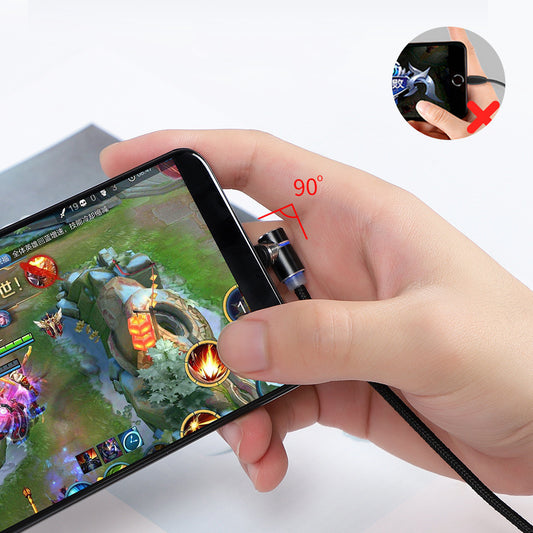 360° LED Magnetic Charging Cable – Fast USB Cable for iPhone, Type-C & Micro USB