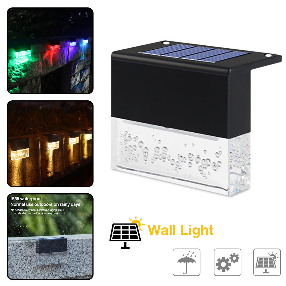 Waterproof RGB Solar Fence Light – Outdoor LED Step & Garden Lamp