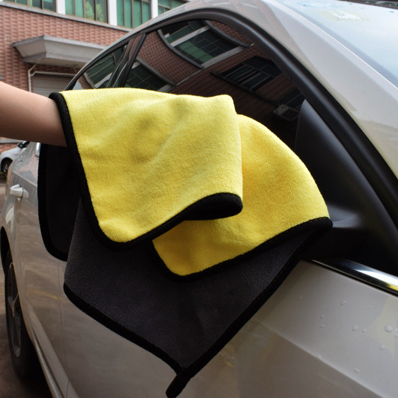 Double-Sided Microfiber Car Wash Towel – Two-Color Scratch-Free Cleaning Cloth