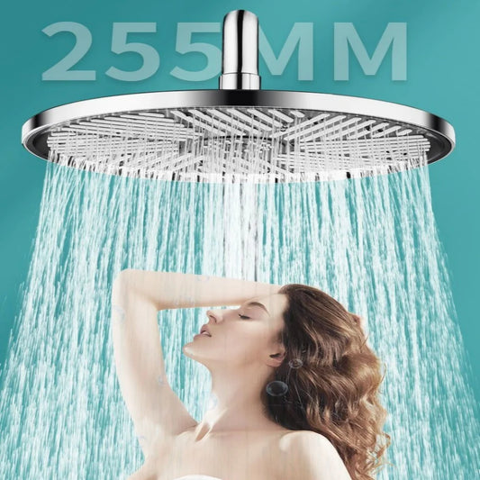 New 10 Inch Big Panel Rainfall Shower Head,High Pressure Shower Head,Water Saving,Top Rain Shower Faucet Bathroom Accessories