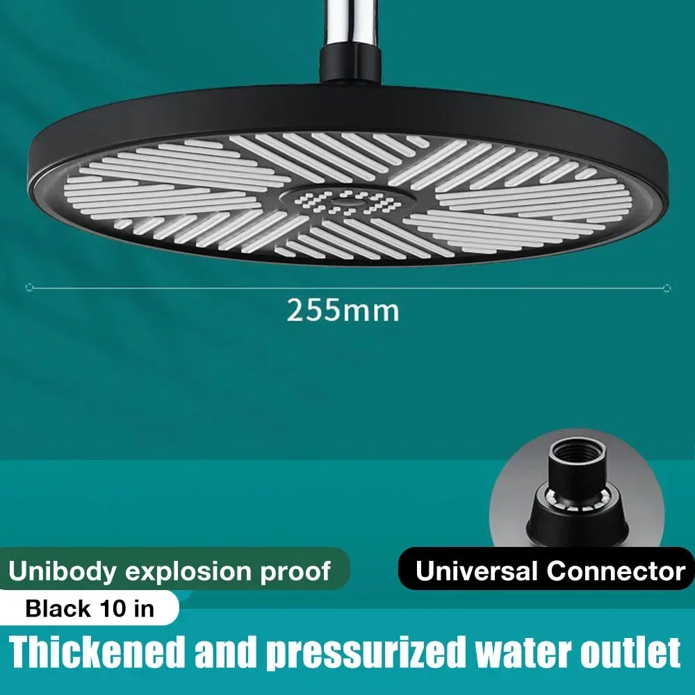 New 10 Inch Big Panel Rainfall Shower Head,High Pressure Shower Head,Water Saving,Top Rain Shower Faucet Bathroom Accessories