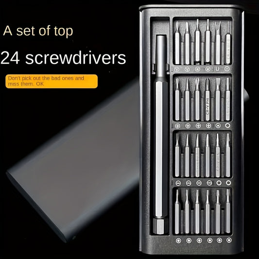 25-in-1 Multi-Functional Screwdriver Set - Disassemble Laptops, Mobile Phones, and More with This Durable Steel Tool - Uncharged, Portable, and Easy to Use for DIY Repair and Maintenance