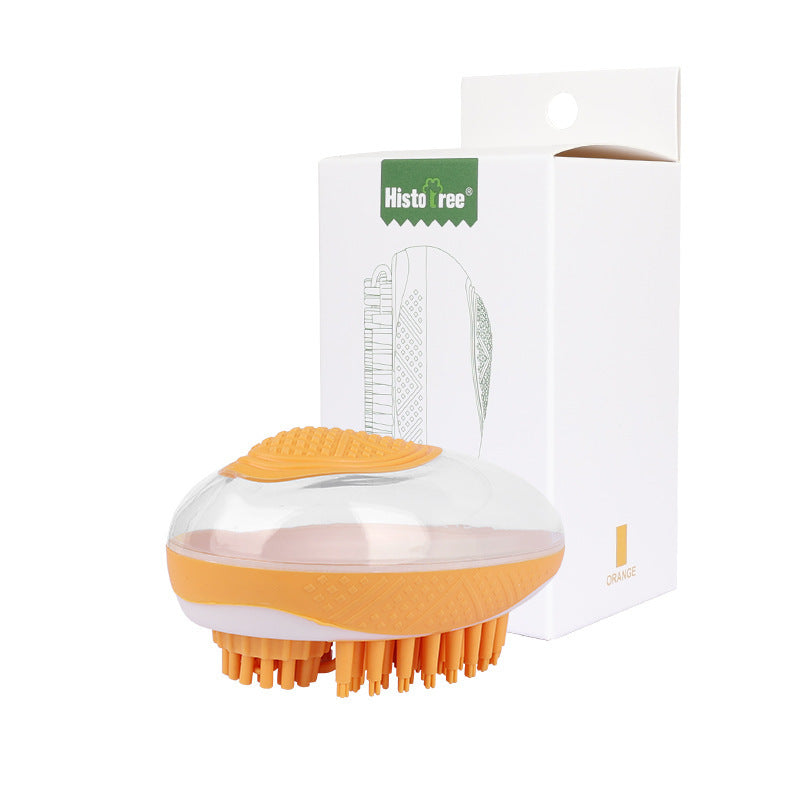 2-in-1 Pet Bath & Massage Brush – Soft Silicone Grooming Comb for Dogs & Cats