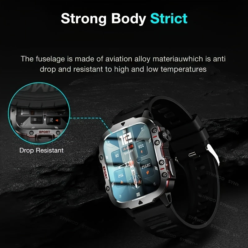 Stylish Touch Screen Smartwatch - Activity & Fitness Tracker with Wireless Call, Heart Rate Monitor, GPS, and Notifications for Android iOS Phones - Perfect Gift for Men and Women