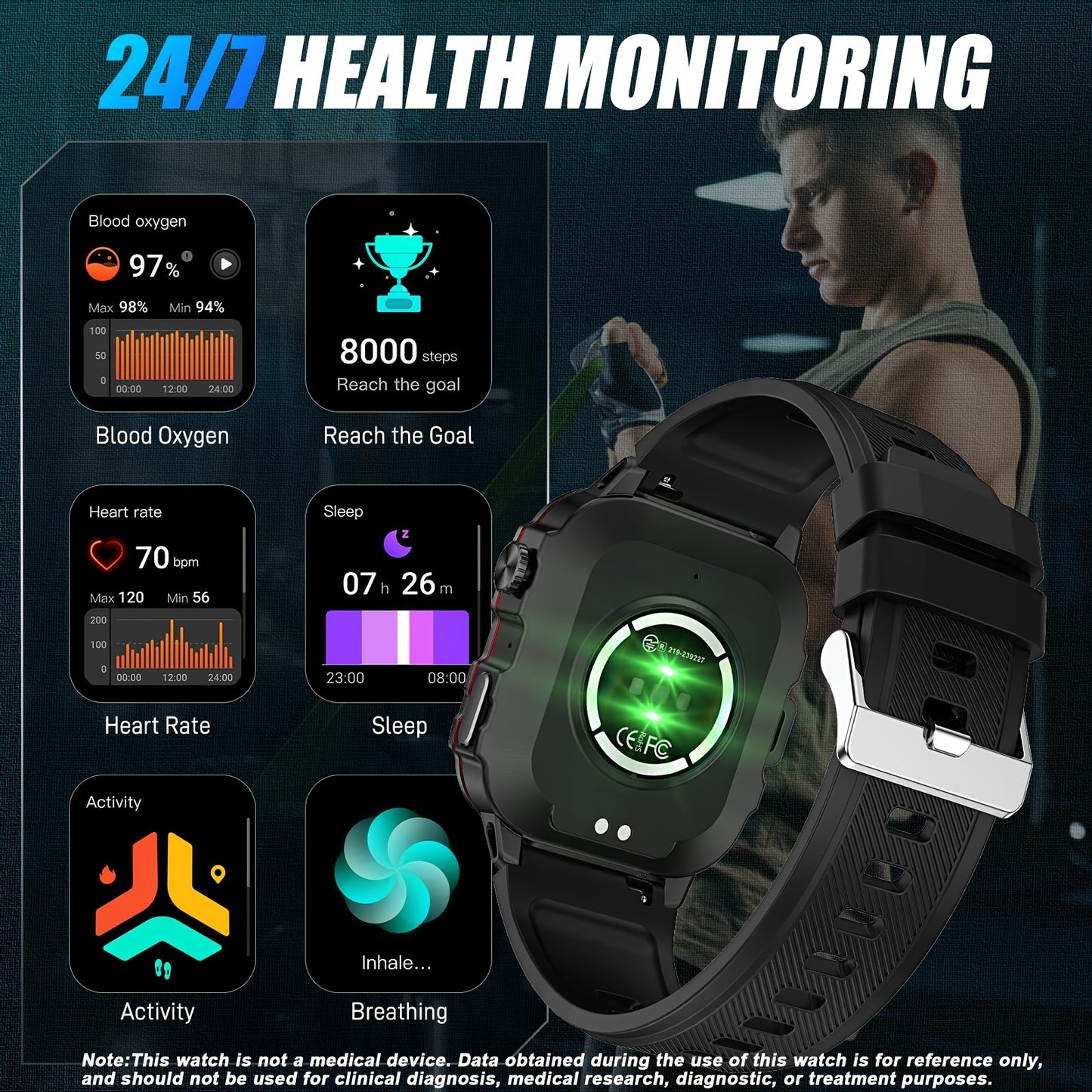 Stylish Touch Screen Smartwatch - Activity & Fitness Tracker with Wireless Call, Heart Rate Monitor, GPS, and Notifications for Android iOS Phones - Perfect Gift for Men and Women