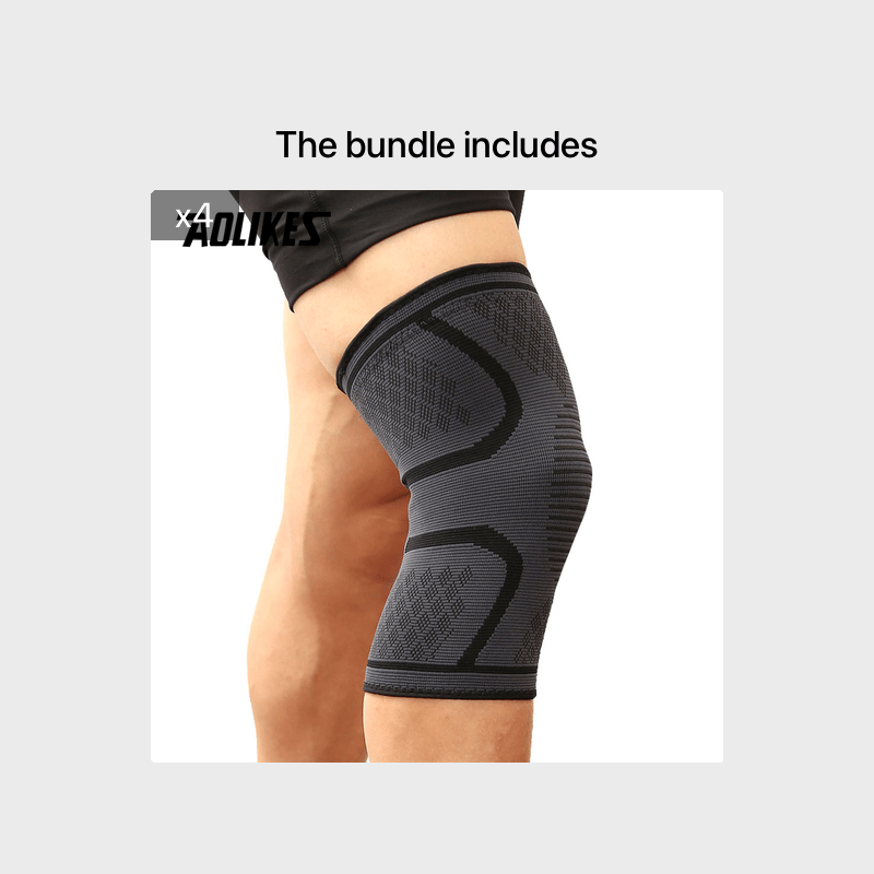 [AOLIKES Knee Brace] AOLIKES Unisex Knee Brace - Breathable Anti-Slip Design, Adjustable Compression Fit, Durable Nylon Material, Sports Knee Support, Sleek Sports Accessory, Secure Fit Knee Brace for Running, Basketball, Cyc