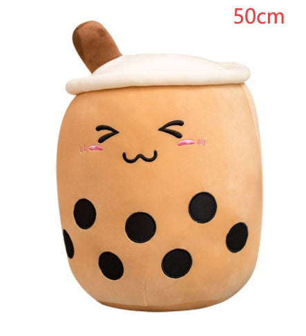 Cute Boba Tea Plush Toy – Soft Bubble Tea Cup Pillow for Kids & Adults