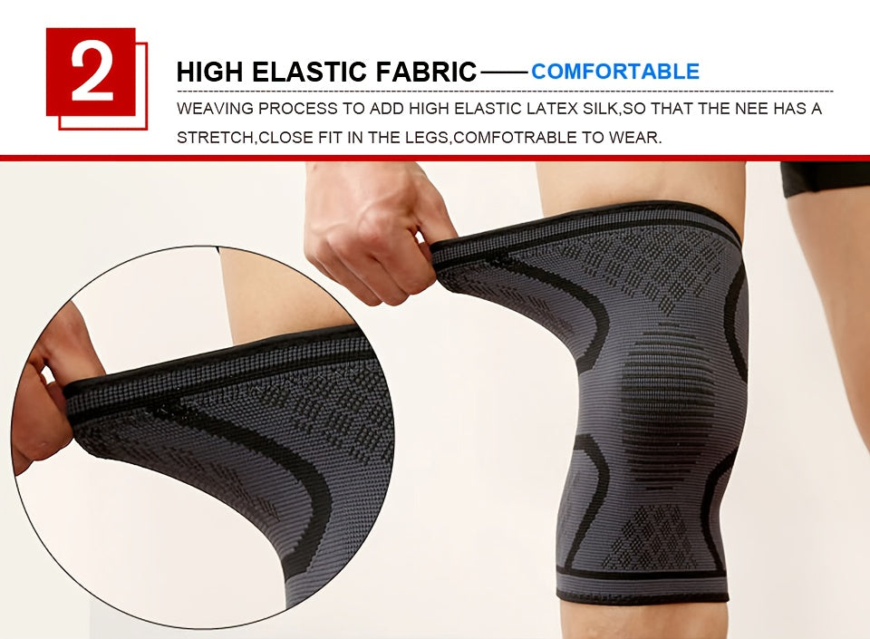 [AOLIKES Knee Brace] AOLIKES Unisex Knee Brace - Breathable Anti-Slip Design, Adjustable Compression Fit, Durable Nylon Material, Sports Knee Support, Sleek Sports Accessory, Secure Fit Knee Brace for Running, Basketball, Cyc