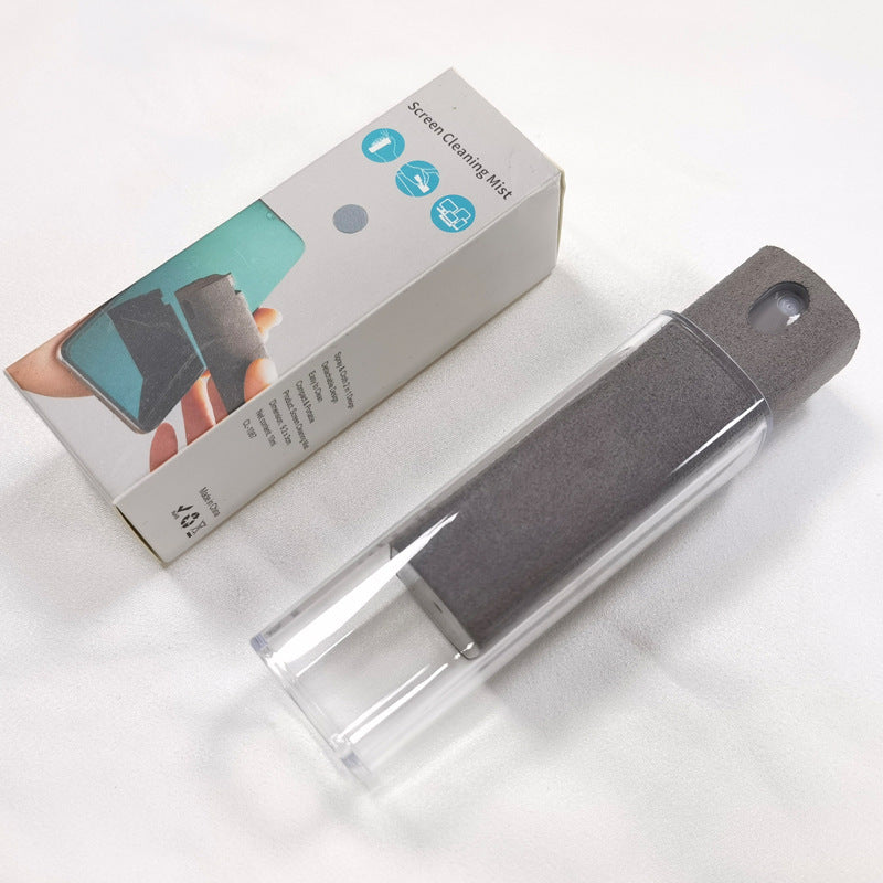 2-in-1 Portable Screen Cleaner Spray – Refillable Microfiber Bottle for Phones, Laptops & Tablets