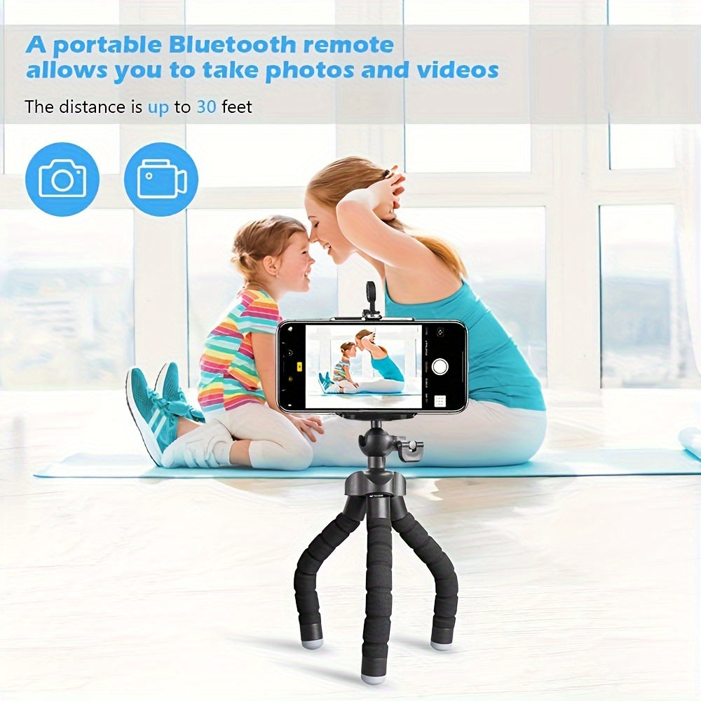 An Octopus Mobile Phone Holder, Camera Stand, Photography Stand-Strong, Durable, Can Be Folded At Will, Multiple Folding Without Damage, Suitable For IPhone Mobile Phones And Other Mobile Phone Models, Cameras And Other