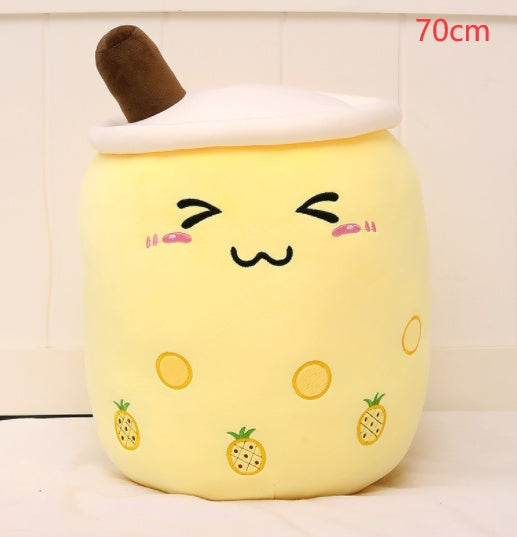 Cute Boba Tea Plush Toy – Soft Bubble Tea Cup Pillow for Kids & Adults