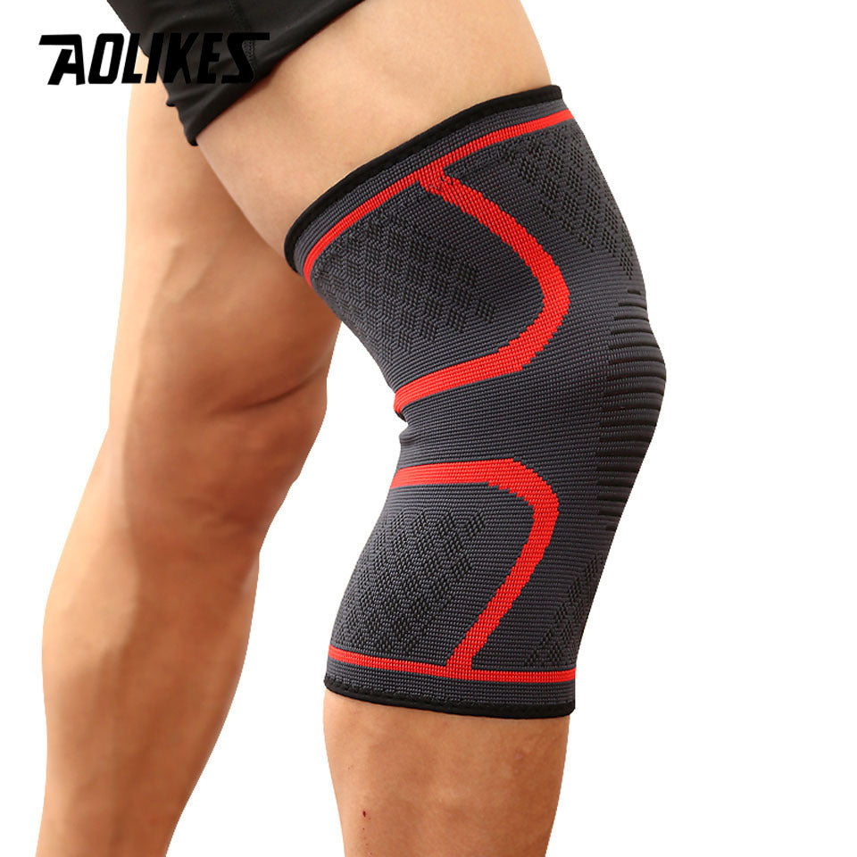 [AOLIKES Knee Brace] AOLIKES Unisex Knee Brace - Breathable Anti-Slip Design, Adjustable Compression Fit, Durable Nylon Material, Sports Knee Support, Sleek Sports Accessory, Secure Fit Knee Brace for Running, Basketball, Cyc
