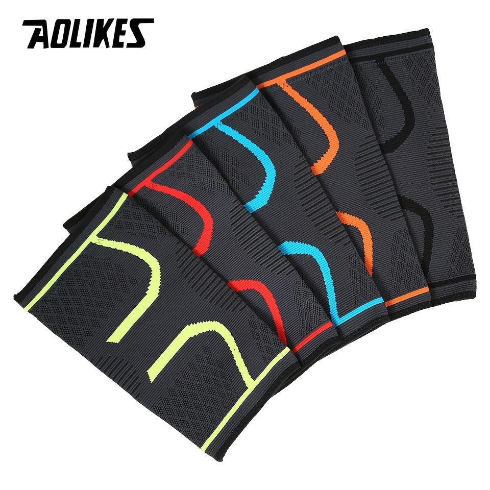 [AOLIKES Knee Brace] AOLIKES Unisex Knee Brace - Breathable Anti-Slip Design, Adjustable Compression Fit, Durable Nylon Material, Sports Knee Support, Sleek Sports Accessory, Secure Fit Knee Brace for Running, Basketball, Cyc