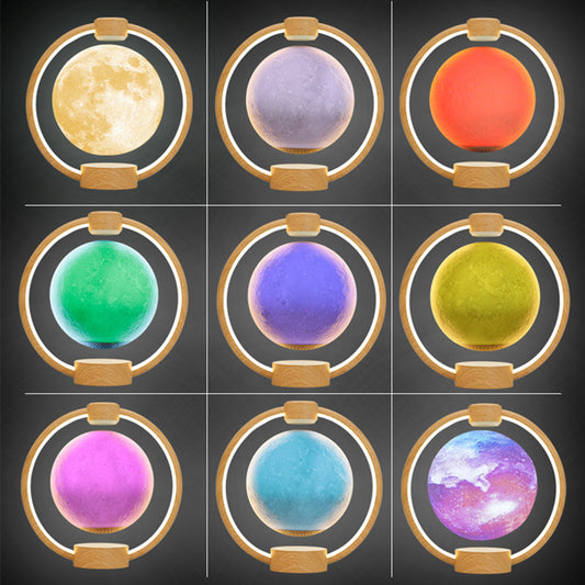 Levitating Moon Lamp with Bluetooth Speaker – 3D Floating Magnetic Light & Colorful LED Display