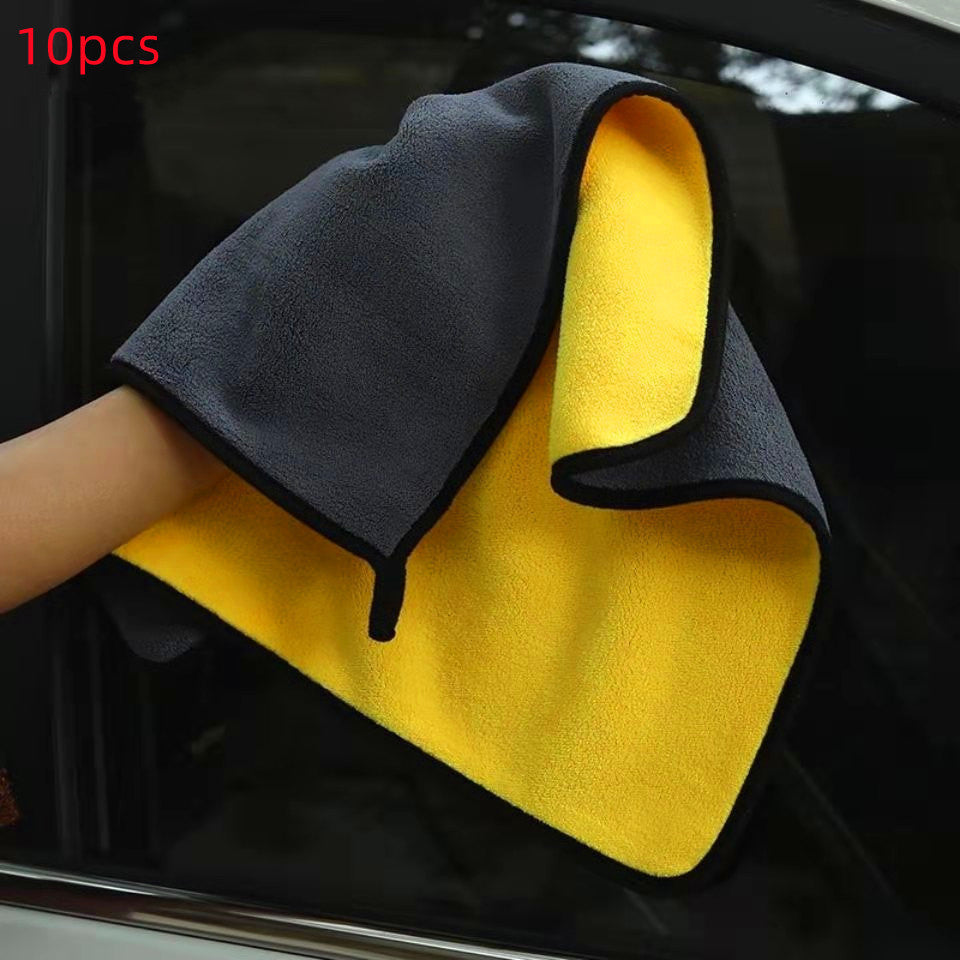 Double-Sided Microfiber Car Wash Towel – Two-Color Scratch-Free Cleaning Cloth