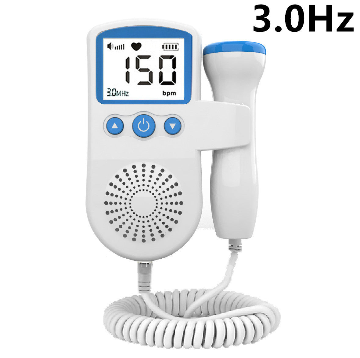Portable Fetal Doppler – Baby Heartbeat Monitor with LCD Display & Ultrasound Probe
