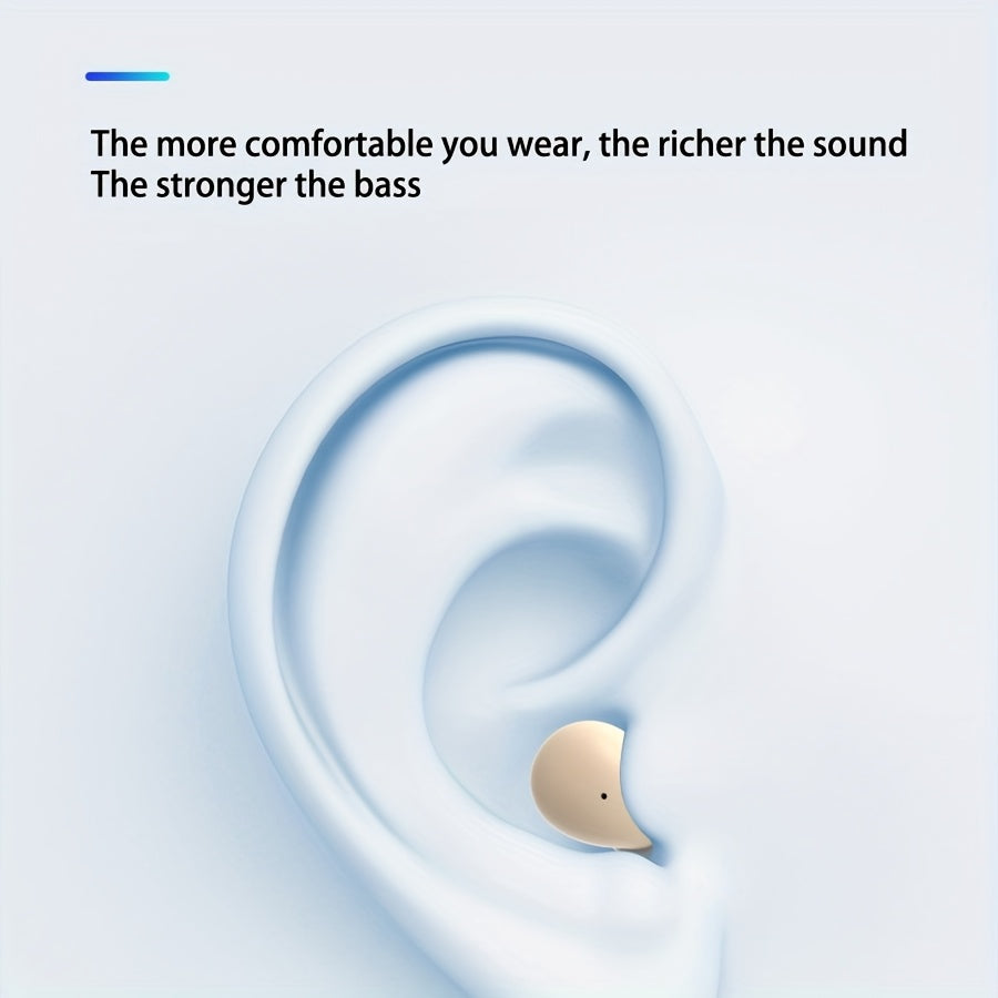 Ultra-Compact Mini Wireless In-Ear Headphones 5.3 - True Wireless, Noise Cancelling, HiFi Sound, Invisible Design for All-Day Wear, Touch Controls, USB-C Charging, Ideal for Running & Sleep, Compatible with All Mobile Phones,