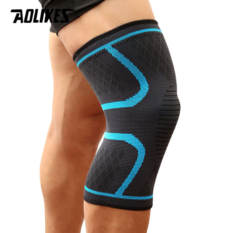 [AOLIKES Knee Brace] AOLIKES Unisex Knee Brace - Breathable Anti-Slip Design, Adjustable Compression Fit, Durable Nylon Material, Sports Knee Support, Sleek Sports Accessory, Secure Fit Knee Brace for Running, Basketball, Cyc