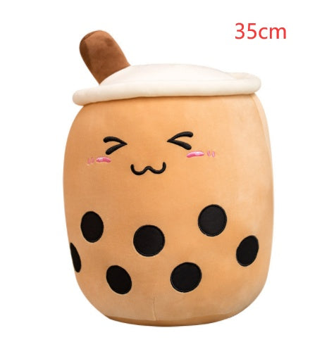 Cute Boba Tea Plush Toy – Soft Bubble Tea Cup Pillow for Kids & Adults
