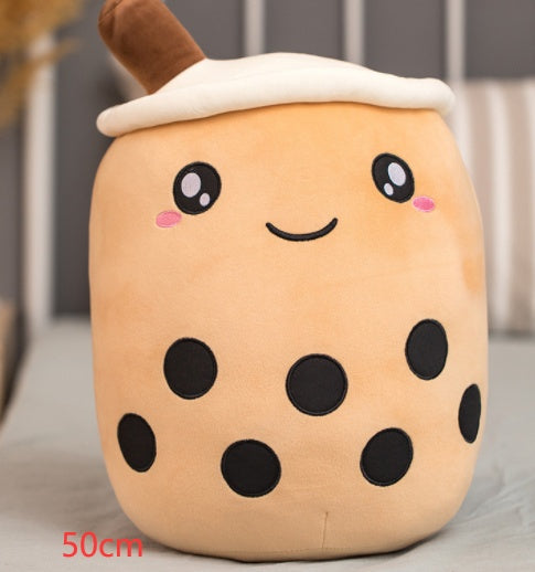 Cute Boba Tea Plush Toy – Soft Bubble Tea Cup Pillow for Kids & Adults