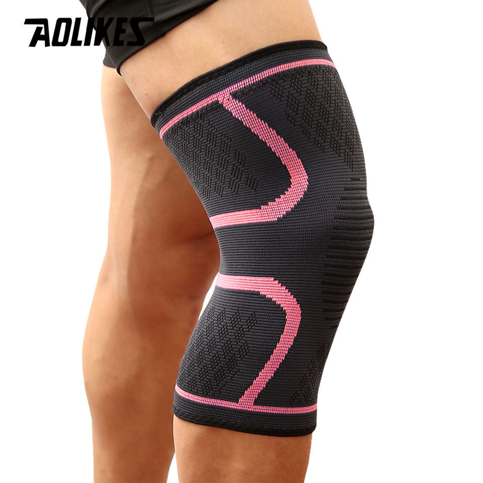 [AOLIKES Knee Brace] AOLIKES Unisex Knee Brace - Breathable Anti-Slip Design, Adjustable Compression Fit, Durable Nylon Material, Sports Knee Support, Sleek Sports Accessory, Secure Fit Knee Brace for Running, Basketball, Cyc