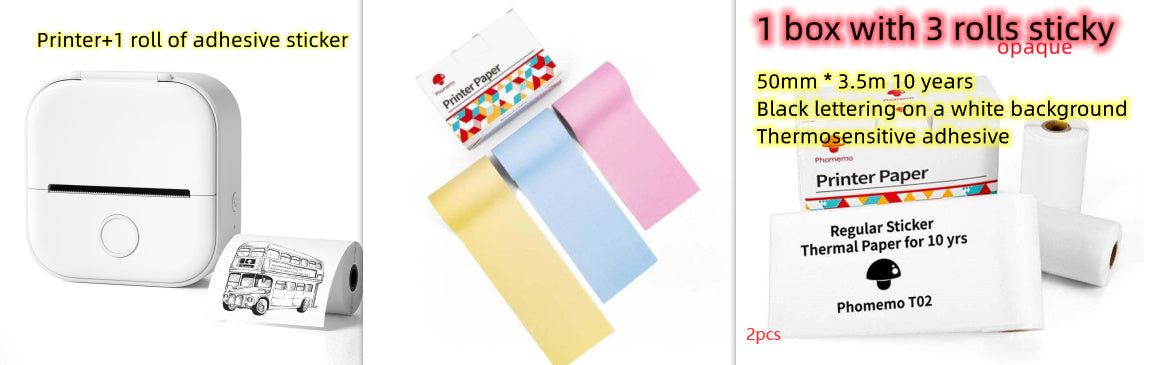 Mini Bluetooth Label Printer – Portable Thermal Photo & Note Printer