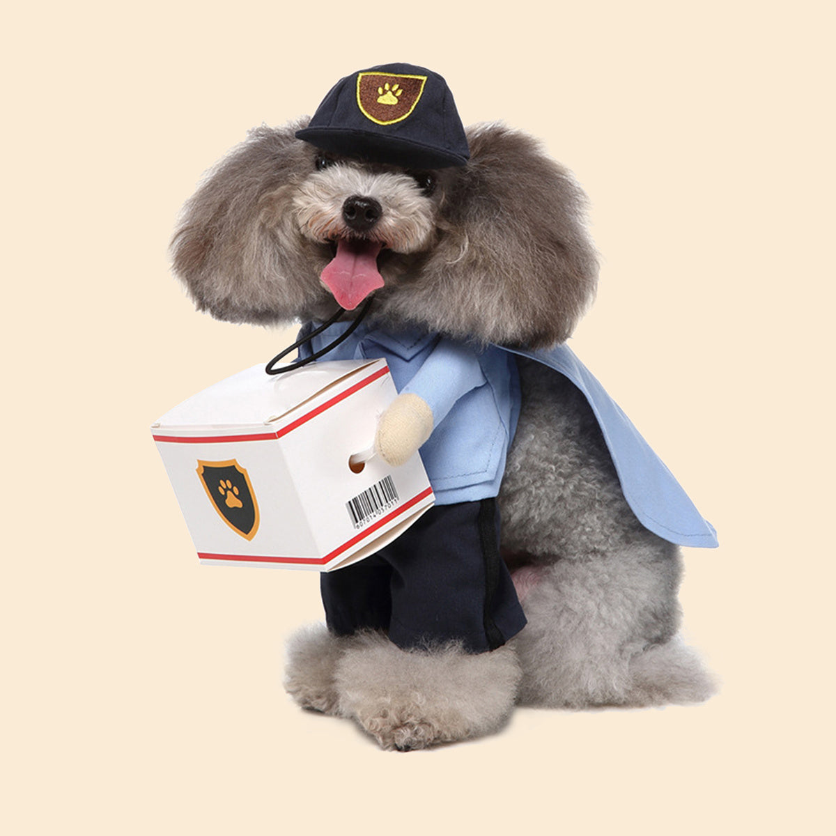 For Small And Medium Dogs And Cats - Courier Cosplay Apparel Halloween Pet Costume With Hat - Perfect For Festivals And Parties
