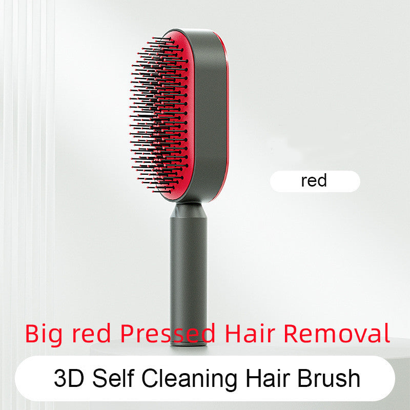 Self-Cleaning Hair Brush for Women – Anti-Frizz Scalp Massager with One-Click Cleaning & Air Cushion Design
