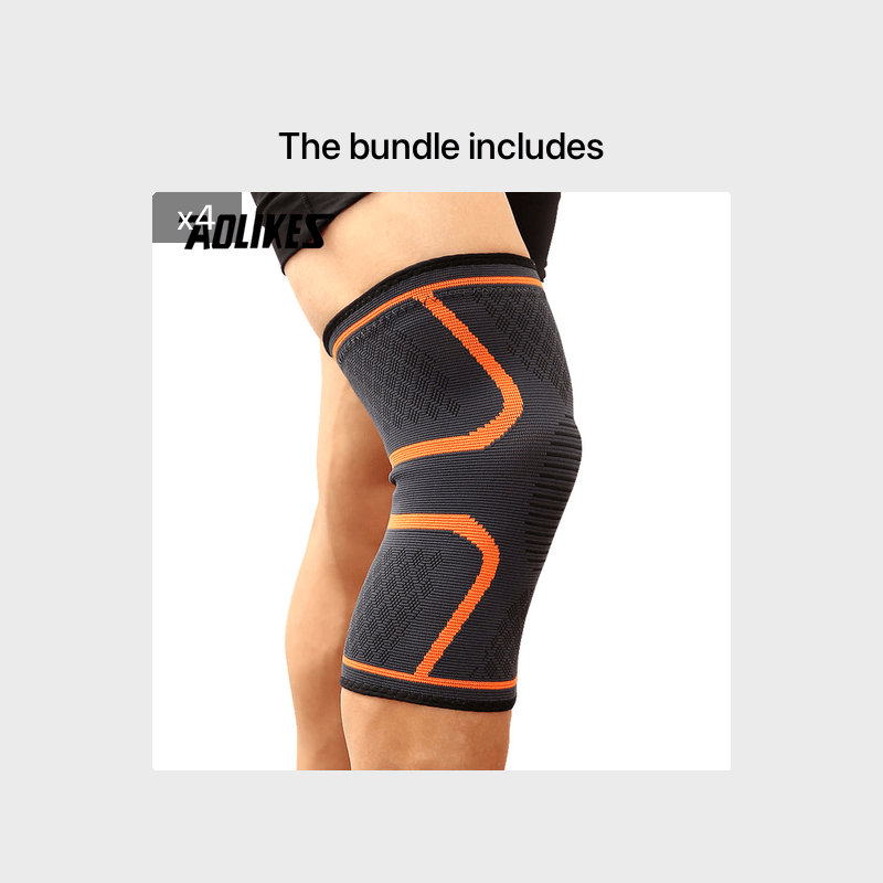 [AOLIKES Knee Brace] AOLIKES Unisex Knee Brace - Breathable Anti-Slip Design, Adjustable Compression Fit, Durable Nylon Material, Sports Knee Support, Sleek Sports Accessory, Secure Fit Knee Brace for Running, Basketball, Cyc