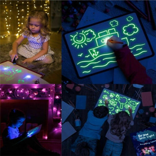 3D Magic Light Drawing Pad – Educational Glow Board for Kids with Flashlight Pen
