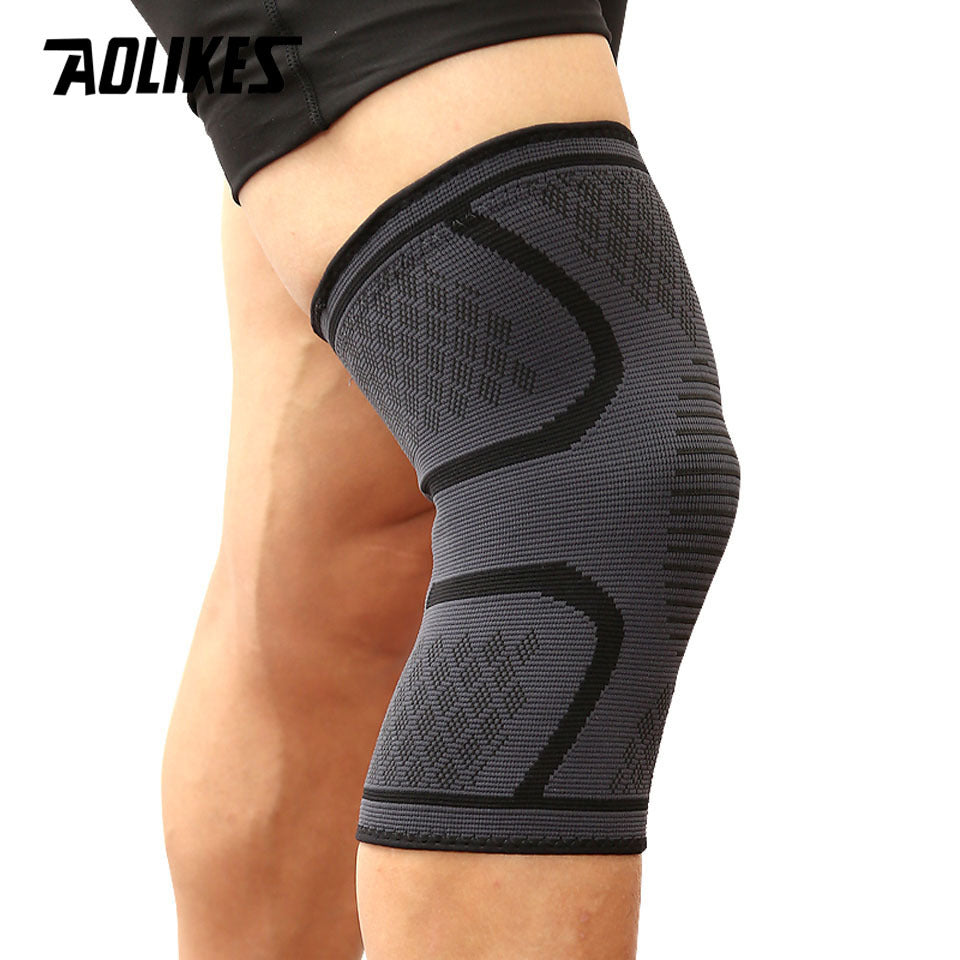 [AOLIKES Knee Brace] AOLIKES Unisex Knee Brace - Breathable Anti-Slip Design, Adjustable Compression Fit, Durable Nylon Material, Sports Knee Support, Sleek Sports Accessory, Secure Fit Knee Brace for Running, Basketball, Cyc