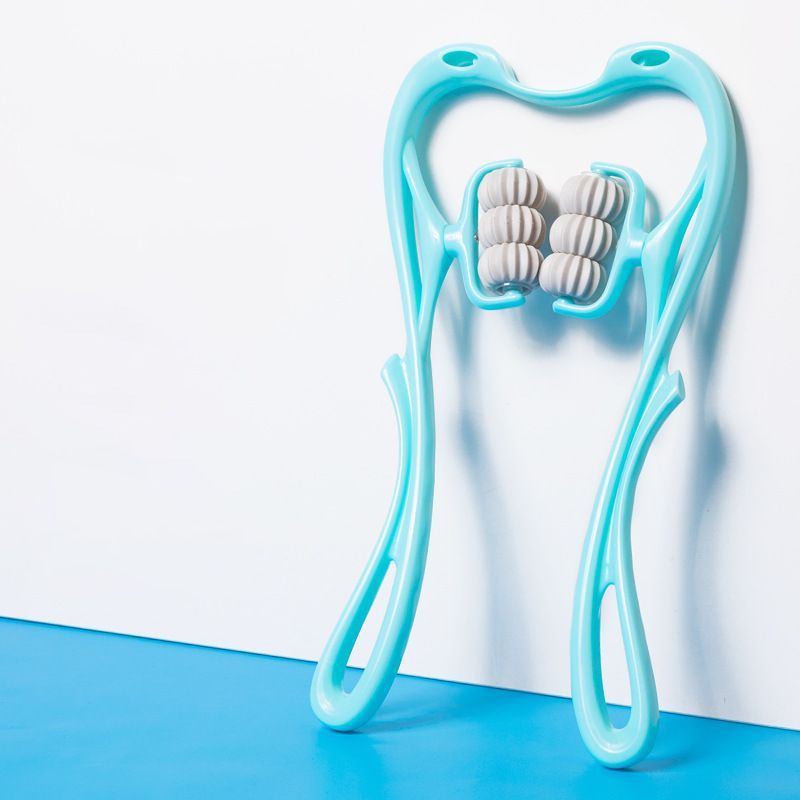 6-Roller Manual Relaxation Tool – Multifunctional Neck & Body Massager for Everyday Comfort