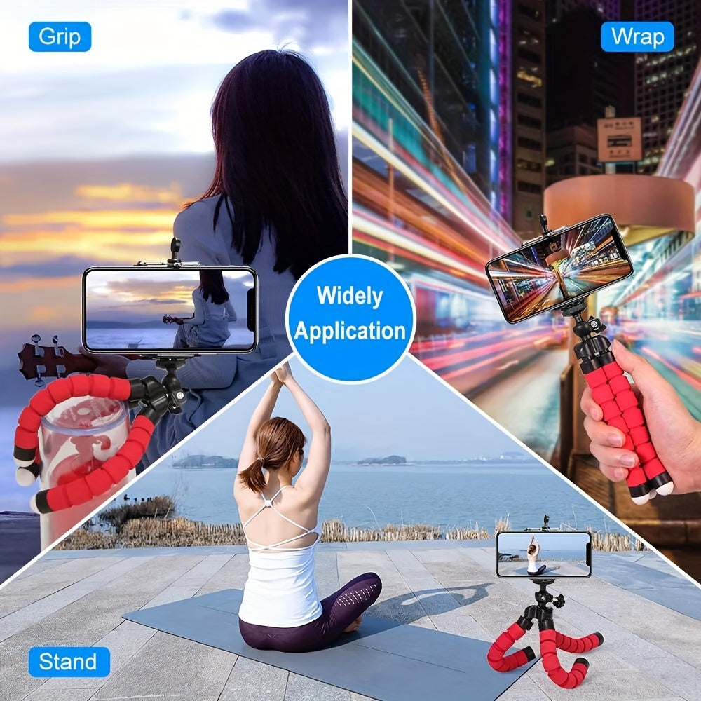 An Octopus Mobile Phone Holder, Camera Stand, Photography Stand-Strong, Durable, Can Be Folded At Will, Multiple Folding Without Damage, Suitable For IPhone Mobile Phones And Other Mobile Phone Models, Cameras And Other