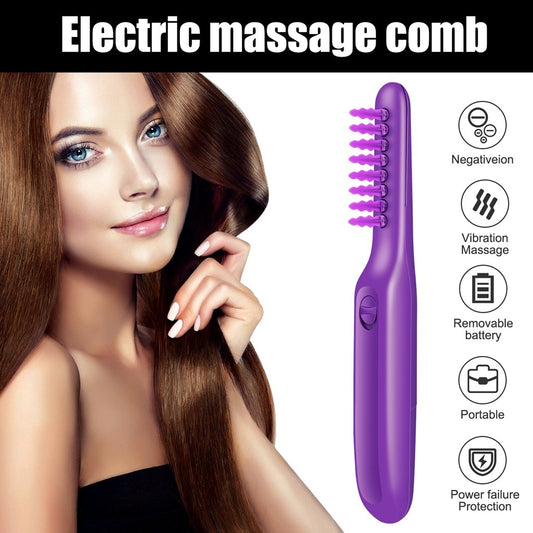 Electric Detangling Hair Brush – Heated Scalp Massager & Anti-Knot Comb