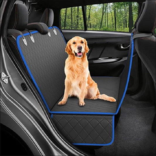 Waterproof Dog Car Seat Cover – Back Seat Hammock with Mesh Window & Safety Straps