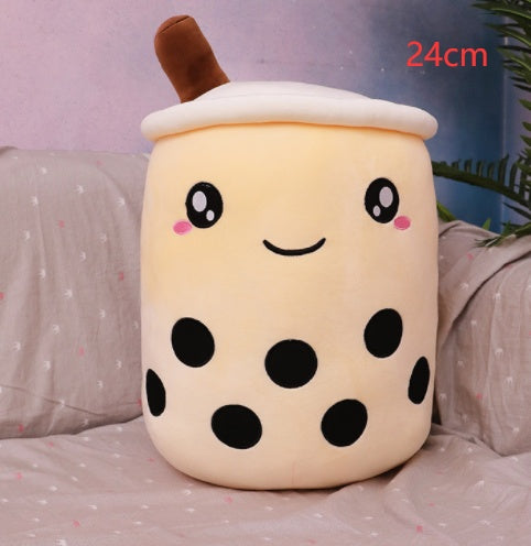 Cute Boba Tea Plush Toy – Soft Bubble Tea Cup Pillow for Kids & Adults
