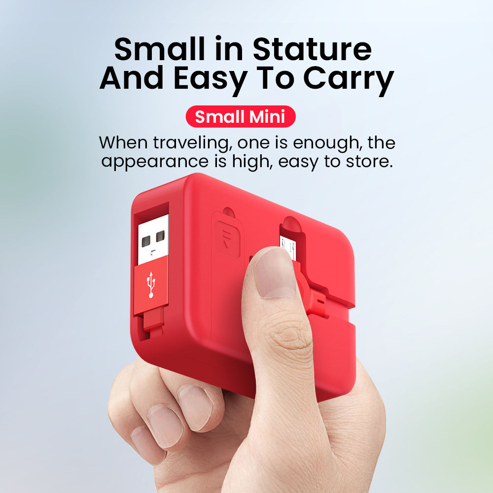 3-in-1 Retractable USB Cable – Fast Charging Type-C, Micro & Lightning Cable with Phone Stand Design