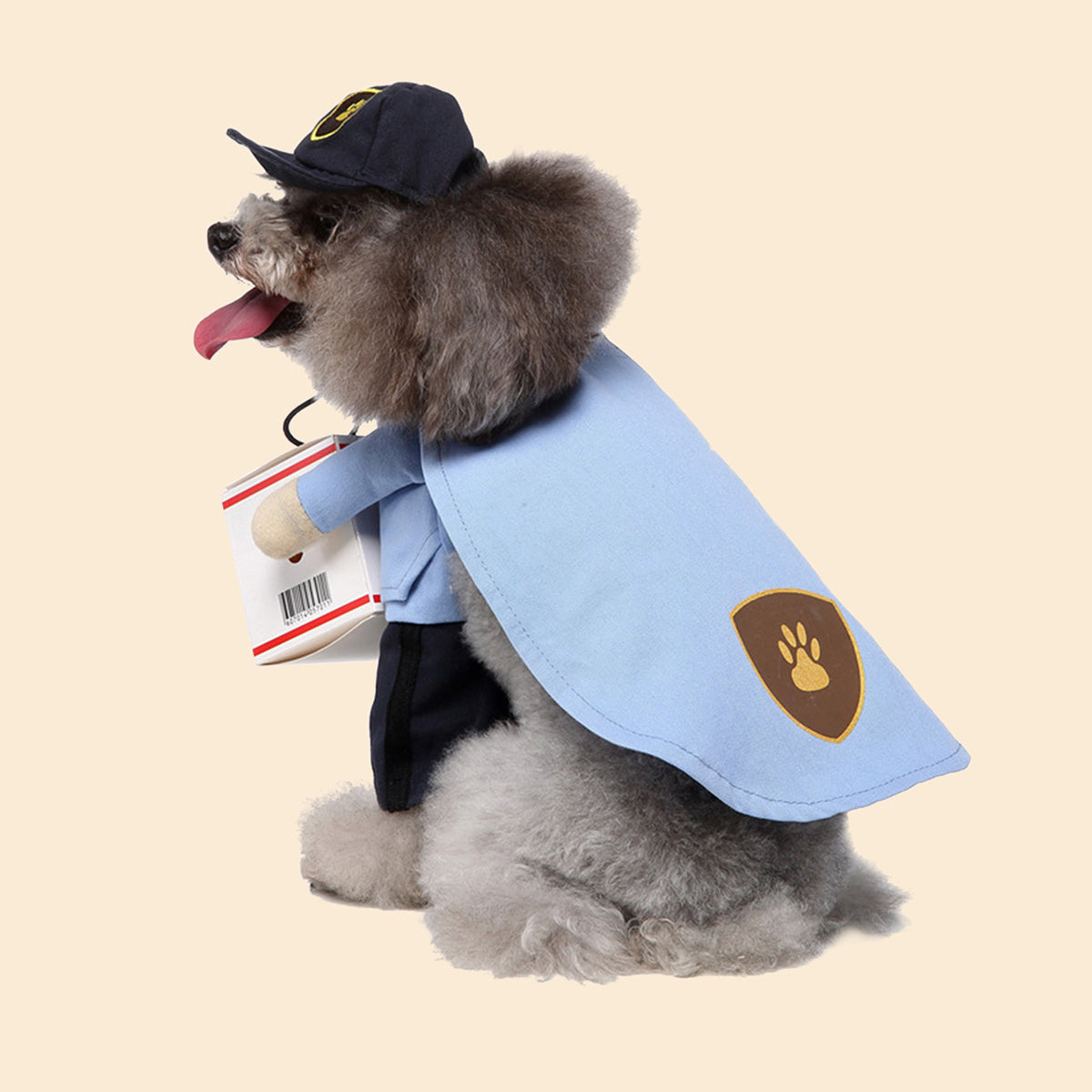 For Small And Medium Dogs And Cats - Courier Cosplay Apparel Halloween Pet Costume With Hat - Perfect For Festivals And Parties
