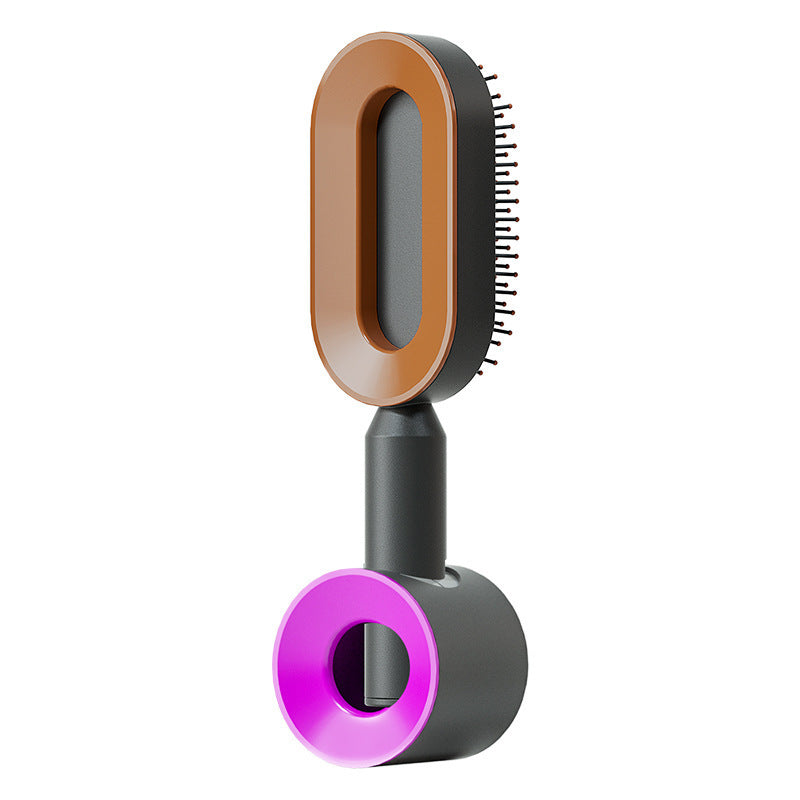 Self-Cleaning Hair Brush for Women – Anti-Frizz Scalp Massager with One-Click Cleaning & Air Cushion Design