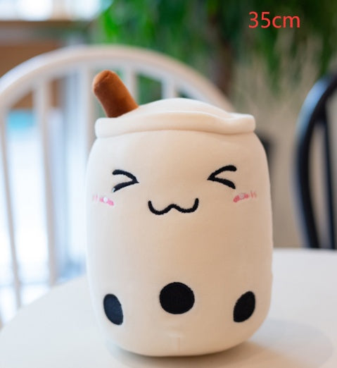 Cute Boba Tea Plush Toy – Soft Bubble Tea Cup Pillow for Kids & Adults