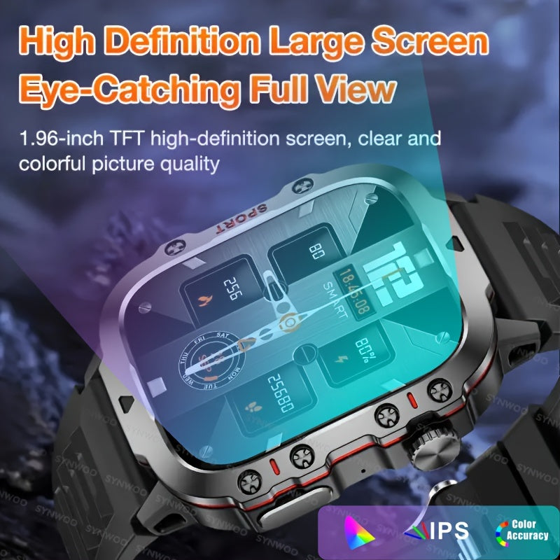 Stylish Touch Screen Smartwatch - Activity & Fitness Tracker with Wireless Call, Heart Rate Monitor, GPS, and Notifications for Android iOS Phones - Perfect Gift for Men and Women