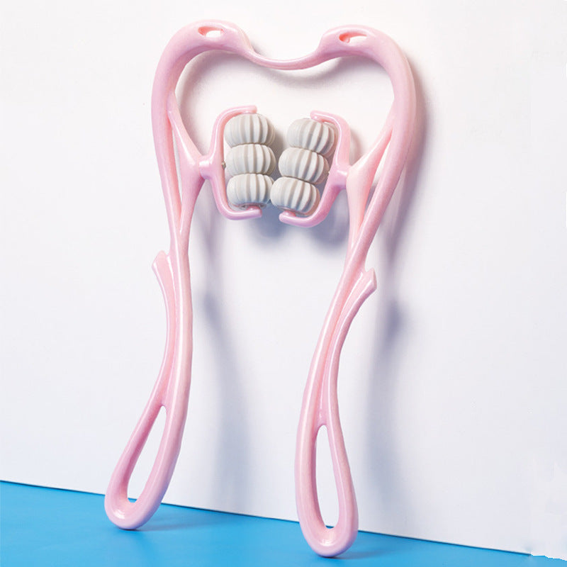 6-Roller Manual Relaxation Tool – Multifunctional Neck & Body Massager for Everyday Comfort