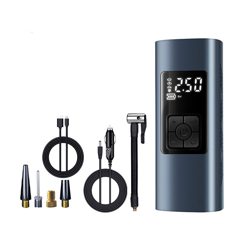 Portable Electric Tire Inflator – High Power Wireless Air Compressor for Car & Bike