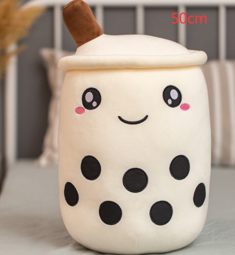Cute Boba Tea Plush Toy – Soft Bubble Tea Cup Pillow for Kids & Adults