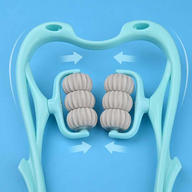 6-Roller Manual Relaxation Tool – Multifunctional Neck & Body Massager for Everyday Comfort